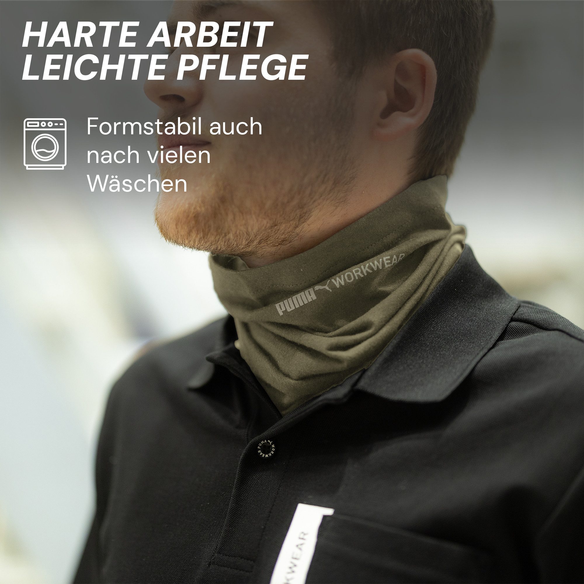 PUMA Workwear Multifunktionstuch - Schlauchschal, Halswärmer - Winddicht - Ideal für die Outdoor Arbeit, Schutz vor UV, Insekten, Wind, Staub und verhindert Brillenbeschlagen