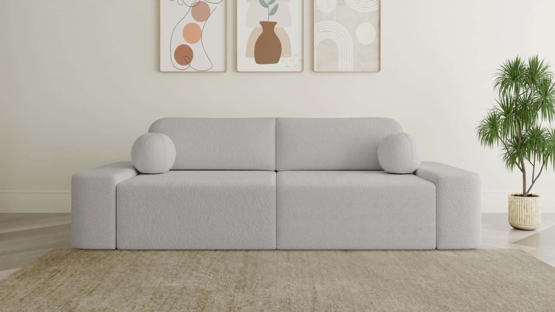 Myhomelando Big-Sofa Oval, mit Schlaffunktion, Bettkasten