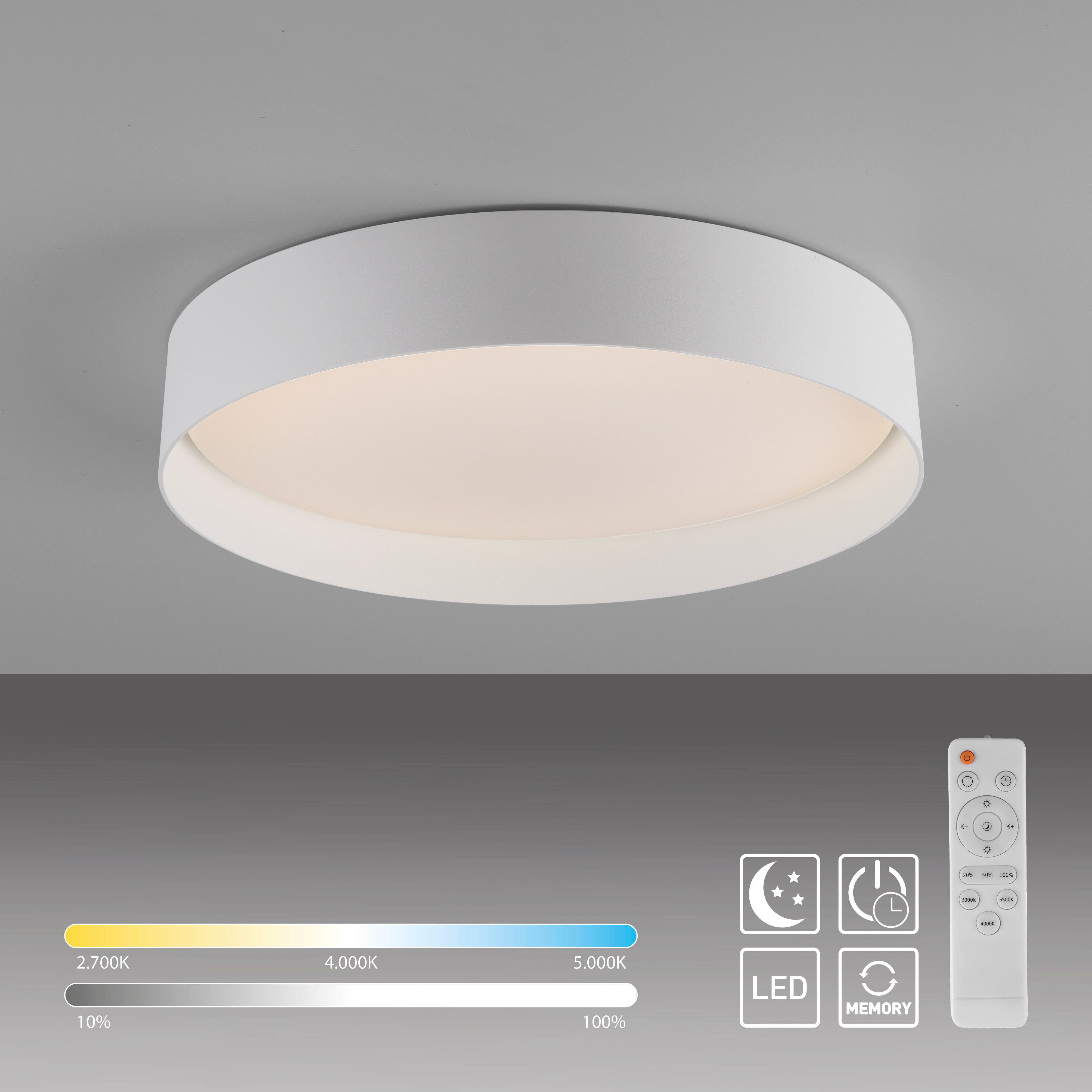 SCHÖNER WOHNEN-Kollektion LED Deckenleuchte TAVOLI, CCT - über Fernbedienung, LED fest integriert, warmweiß - kaltweiß, SCHÖNER WOHNEN Kollektion, CCT 2700-6500 – Bild 5 von 5