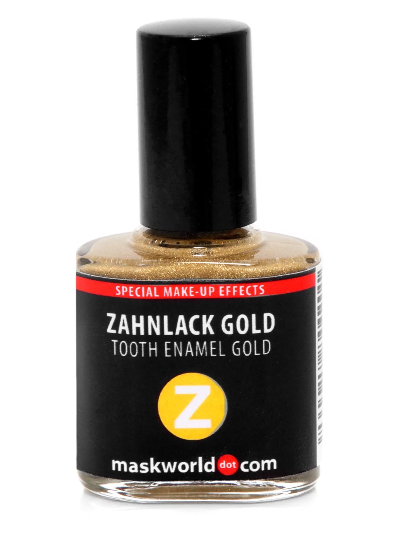 Maskworld Kostüm Zahnlack gold, Profi-Schminkzubehör für spektakuläre Effekte