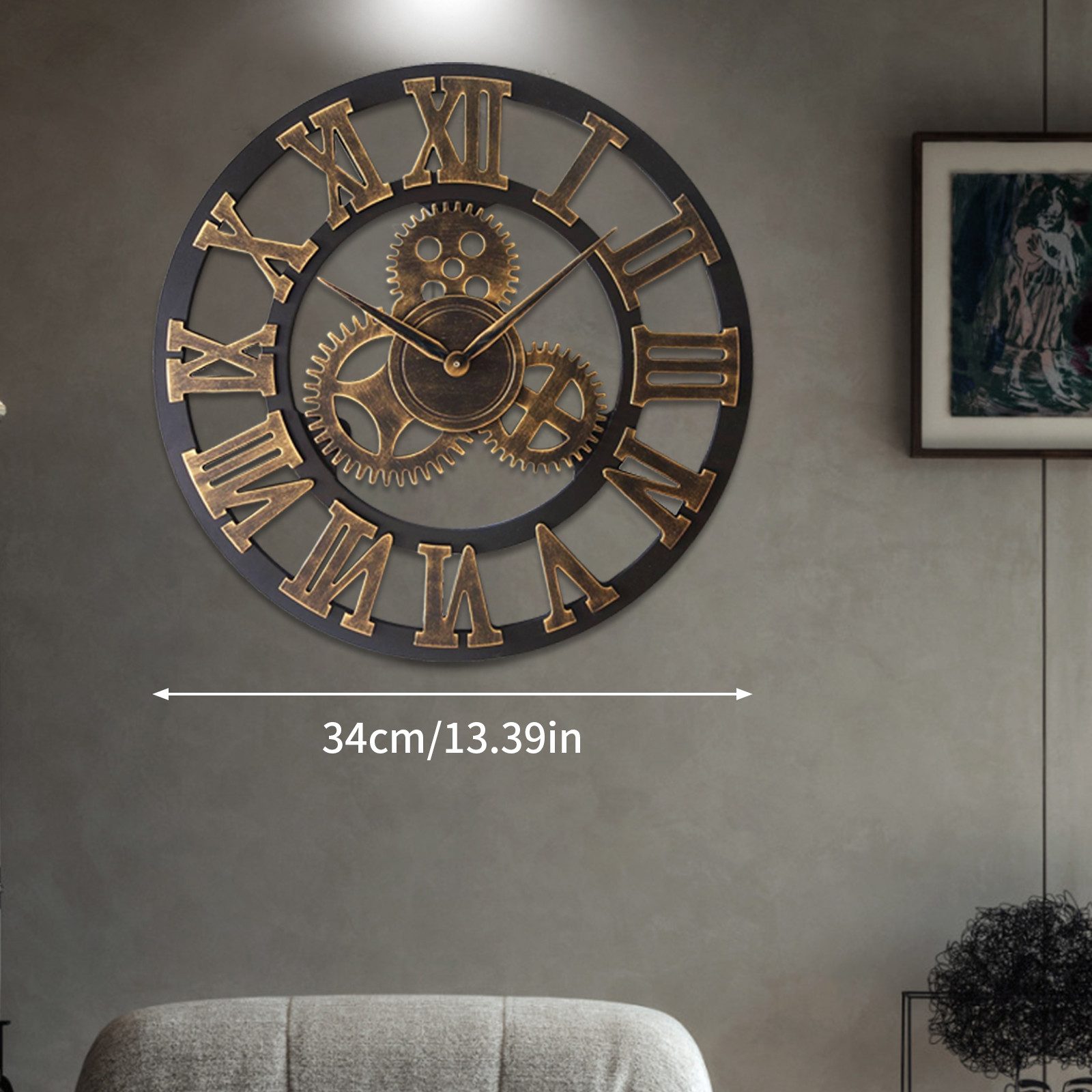 TWSOUL Wanduhr 34CM 3D Handgefertigte Imitation günstig online kaufen