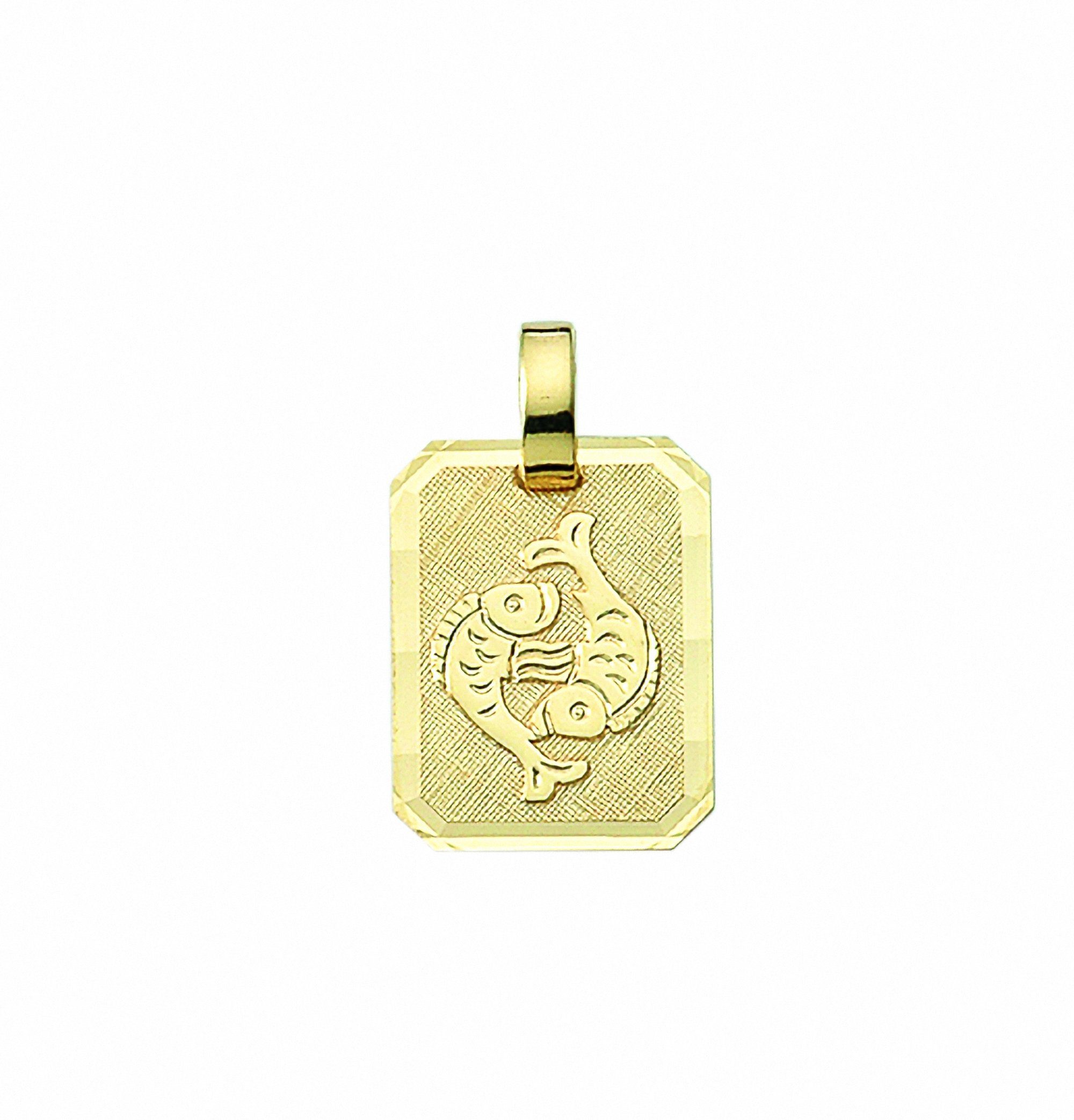 Sternzeichenanhänger Sternzeichen Anhänger Fische 333 Gold (8K)