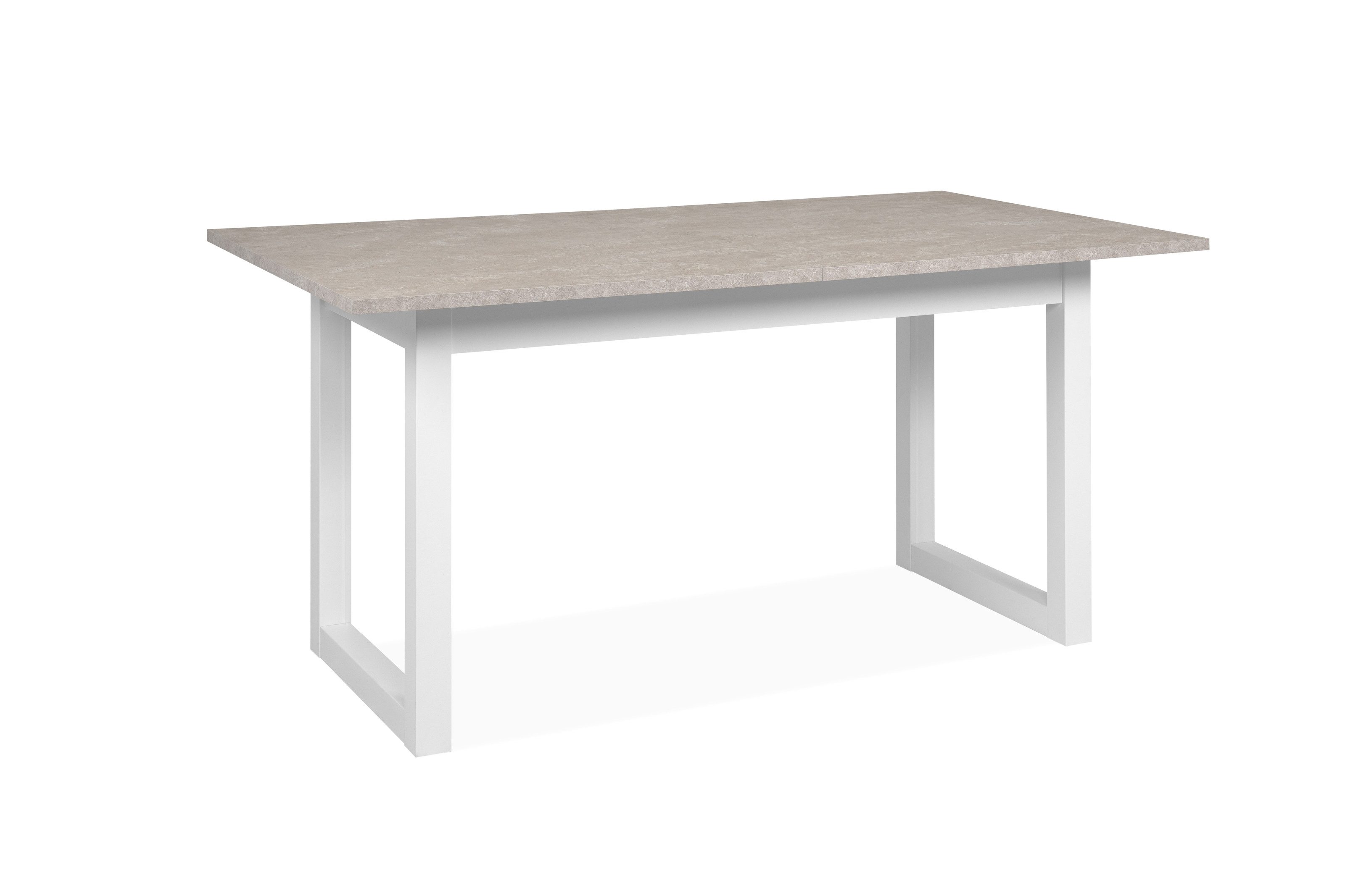 Finori Esstisch in Sandstein / weiß - 160x75x90cm (BxHxT)