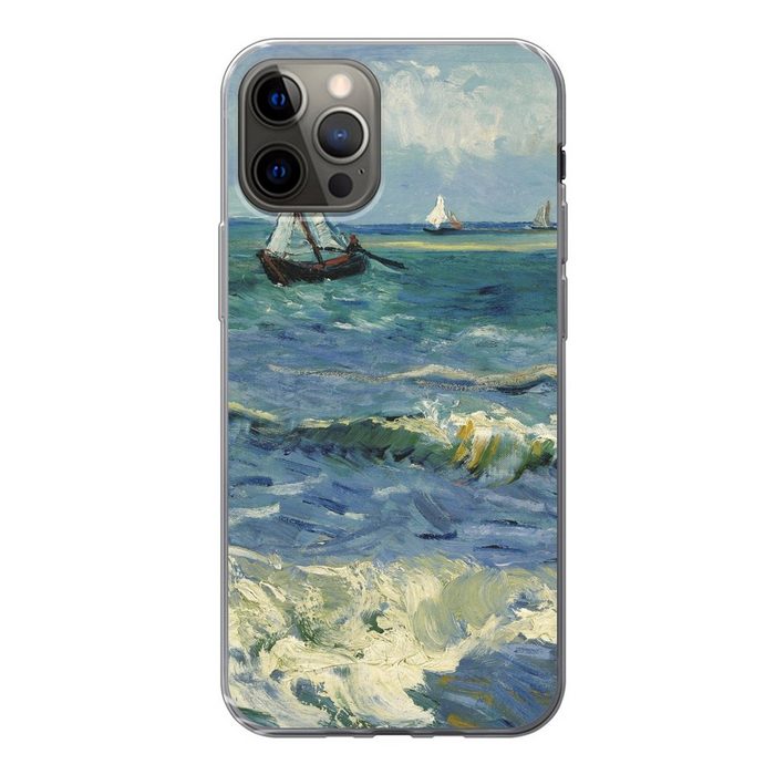 MuchoWow Handyhülle Meereslandschaft bei Les Saintes-Maries-de-la-Mer - Vincent van Gogh Handyhülle Apple iPhone 12 Pro Smartphone-Bumper Print Handy