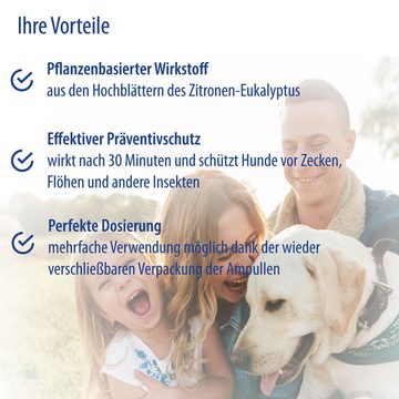 Redisan Zeckenschutzmittel Redisan® Spot on Hund I Pflanzenbasiertes Zeckenmittel OHNE CHEMIE, 12.5 ml, für Hunde