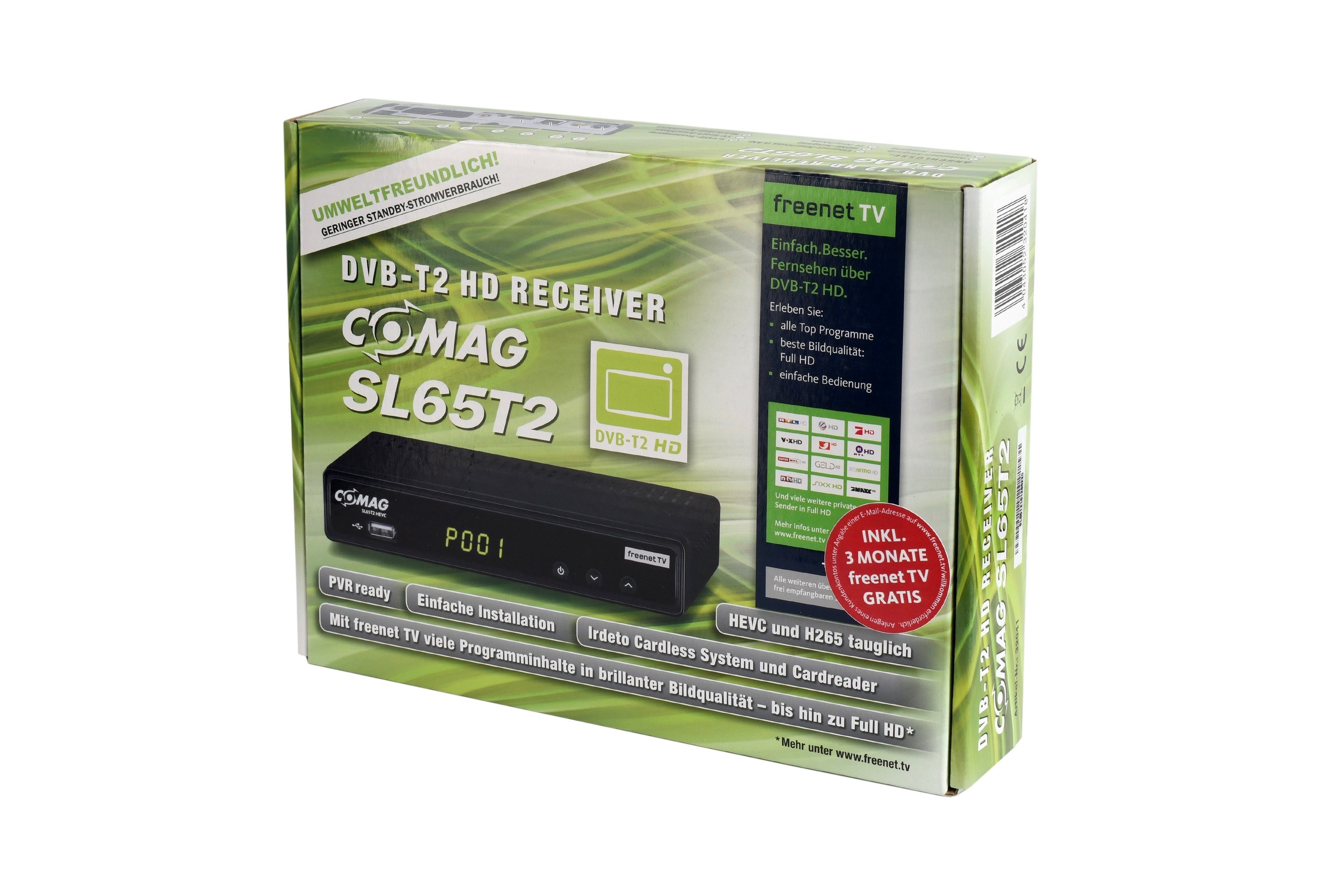 Comag SL65T2 freenet TV, Full HD Full-HD) Player, ready, Media Kabel, (2m HDMI Receiver PVR HD DVB-T2