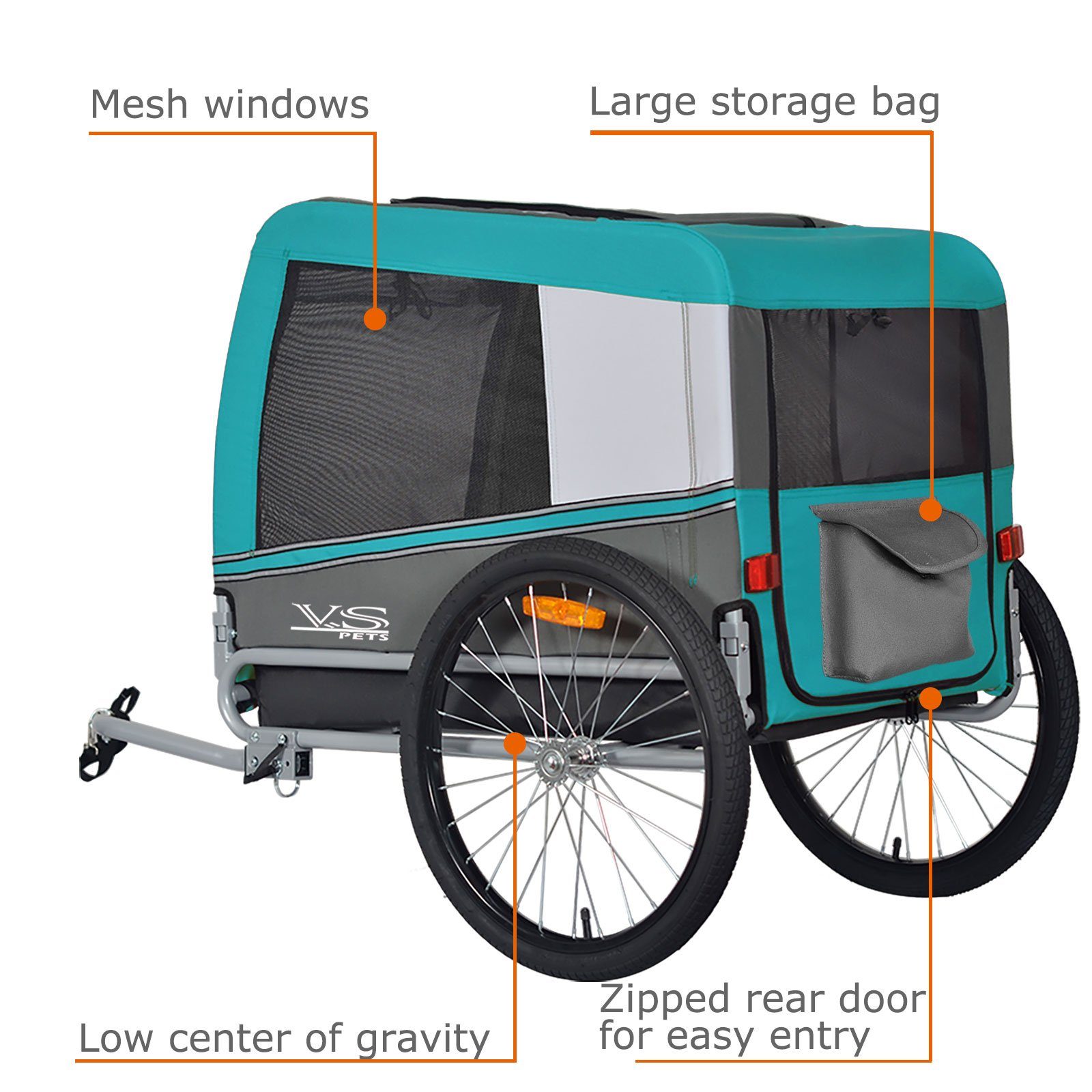 TIGGO Fahrradhundeanhänger TIGGO VS Pets Hundefahrradanhänger Hundeanhänger Fahrradanhänger