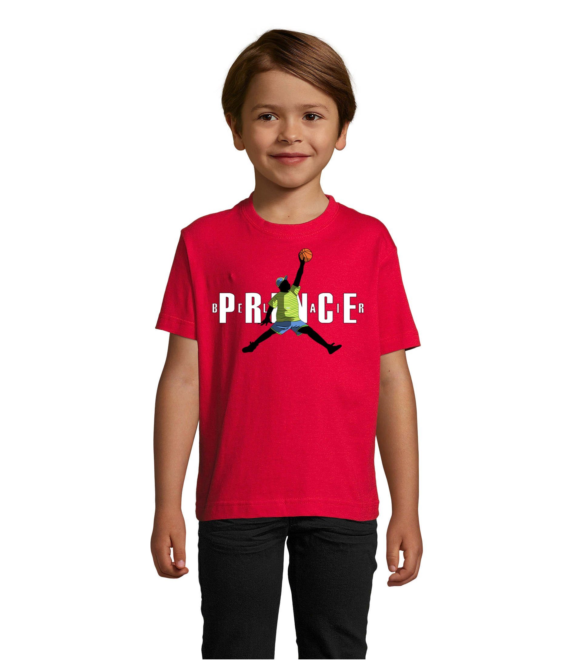 Blondie Brownie Bel Basketball T-Shirt & in Kinder Farben & Prince Jungen Air Fresh vielen Mädchen Rot