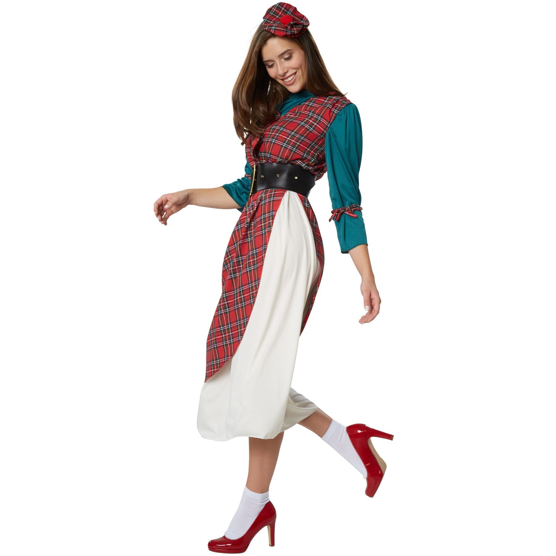 dressforfun Kostüm Frauenkostüm Vornehme Highlanderin, Mehrteiliges Kostüm im Stil der Highlands
