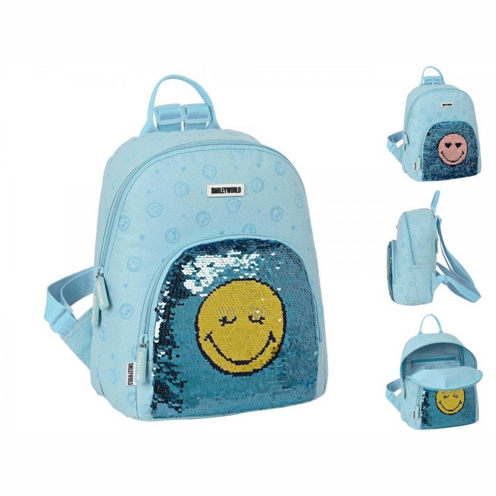 Smiley Rucksack Lässiger Rucksack Smiley Little Dreamer Hellblau