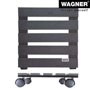 WAGNER design yourself Pflanzenroller WPC in diversen Größen I für Außenbereich + Innenbereich I rund & eckig I aus FSC® Wood Plastic Composite I Rollen mit & ohne Bremsen I mehrere Farben I verschiedene Tragkraften