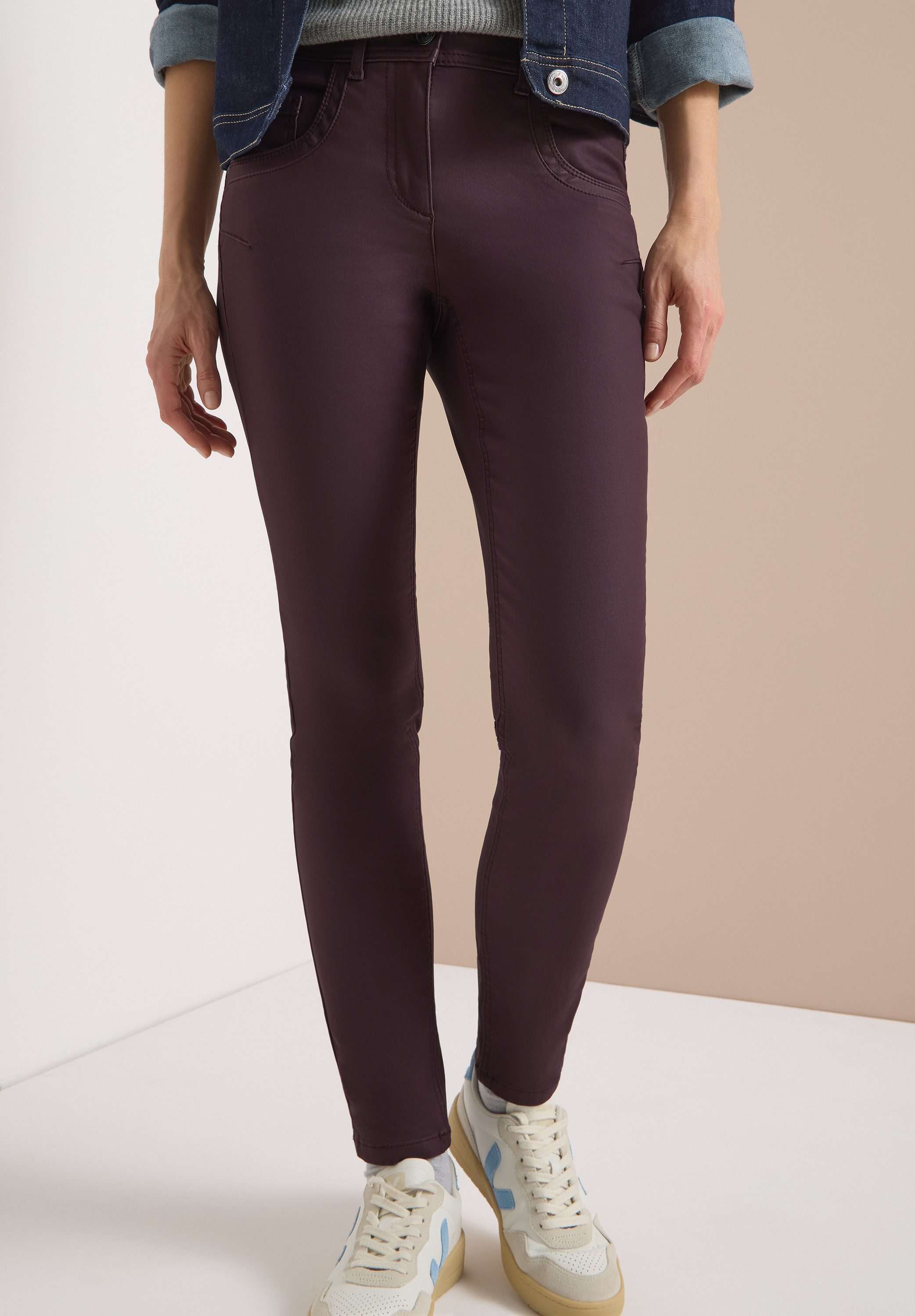 CECIL Lederimitathose 5-Pocket-Style