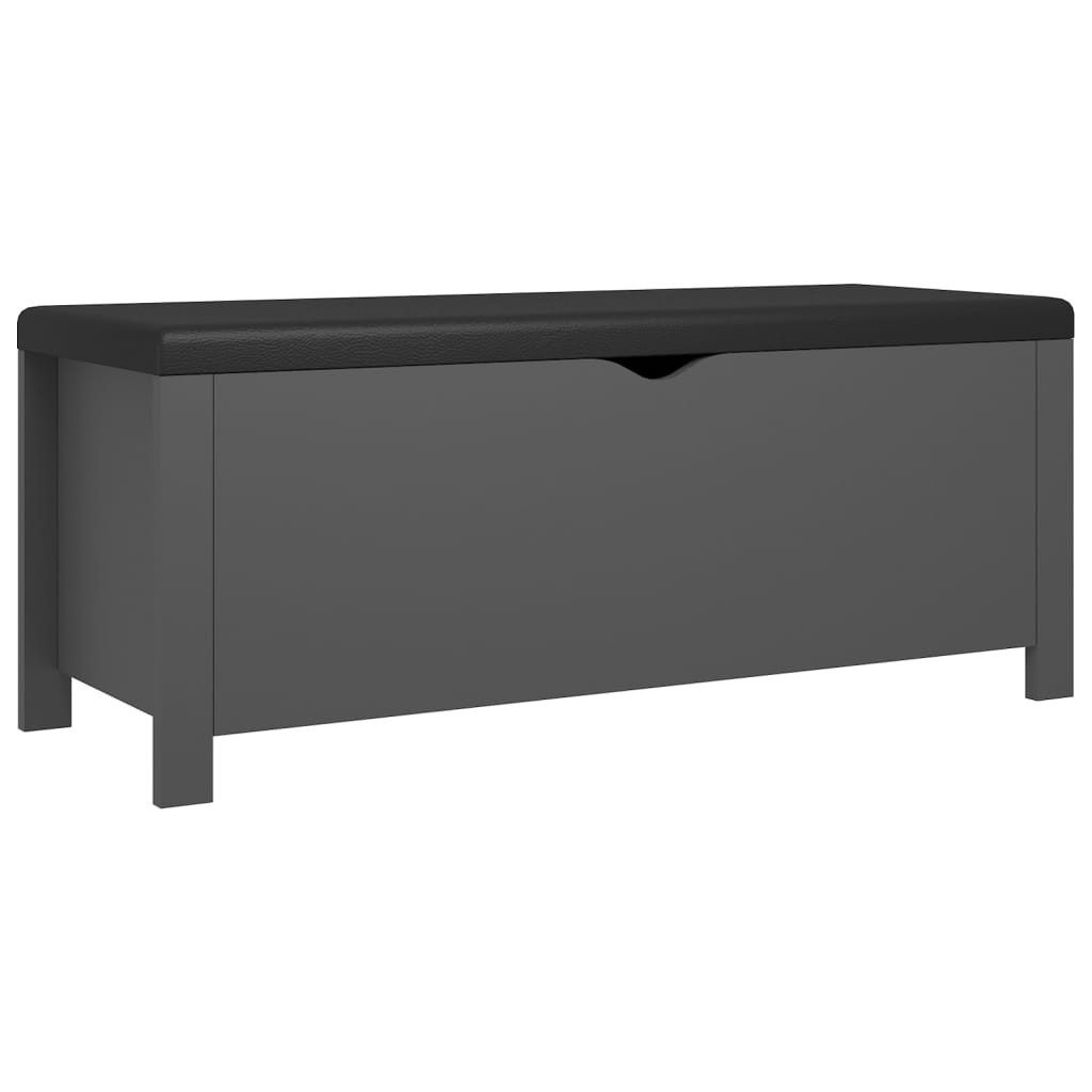 furnicato Truhenbank Aufbewahrungsbox mit Sitzpolster 105 x 40 x 45 cm Grau (1-St)