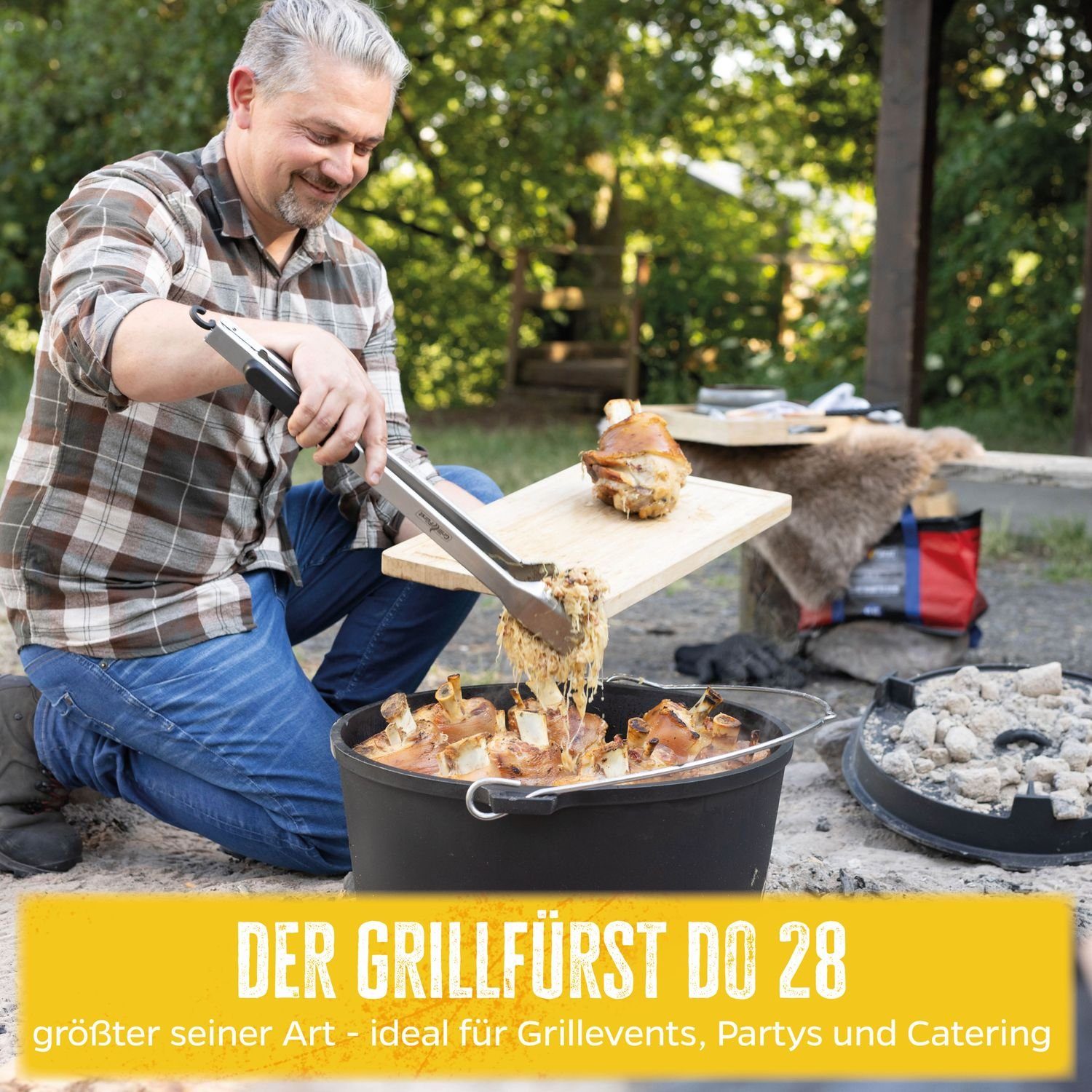 BBQ Edition Bratentopf Grillfürst Dutch Oven DO28 Grillfürst