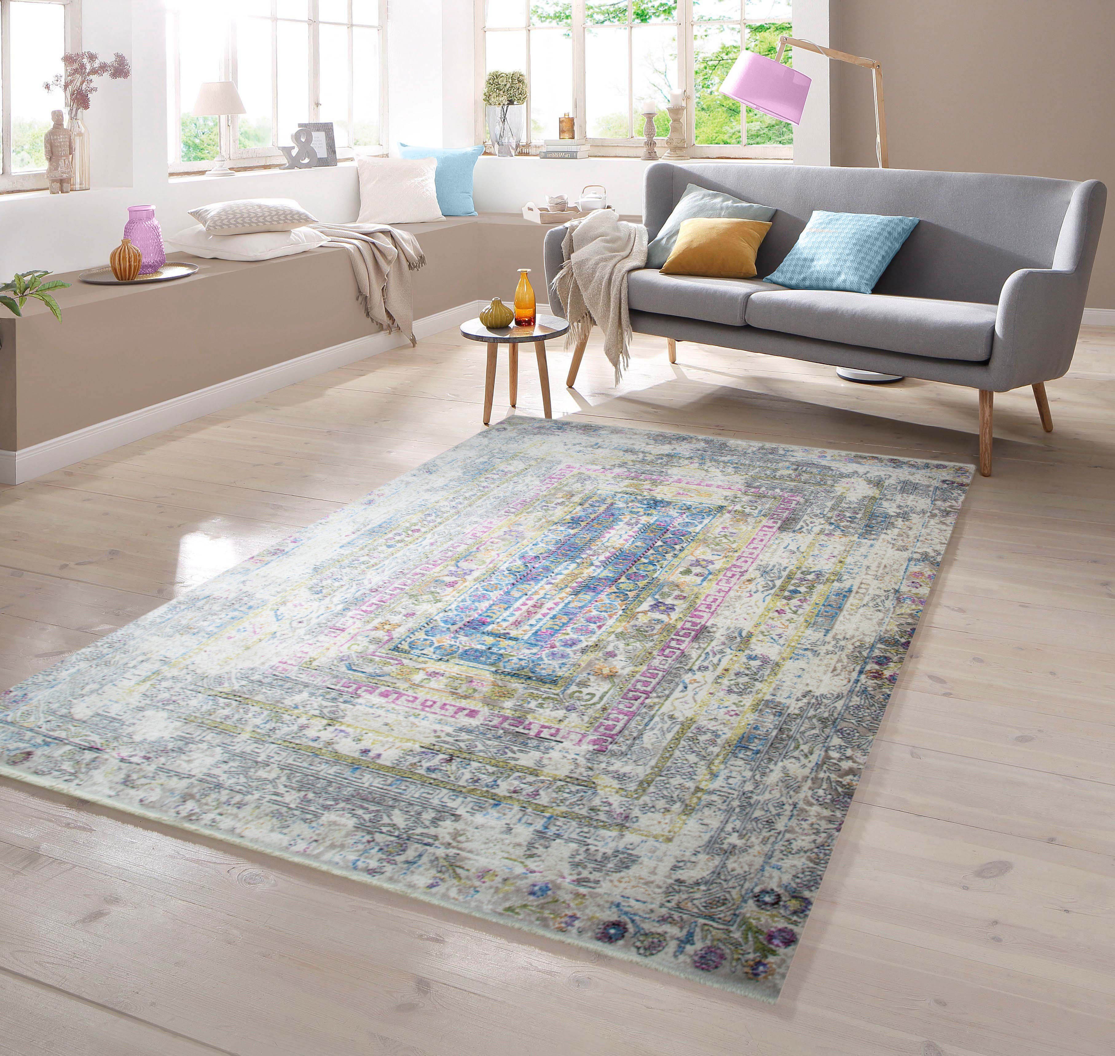 TeppichHome24 Teppich Designer Vintage-Design Multi, rechteckig