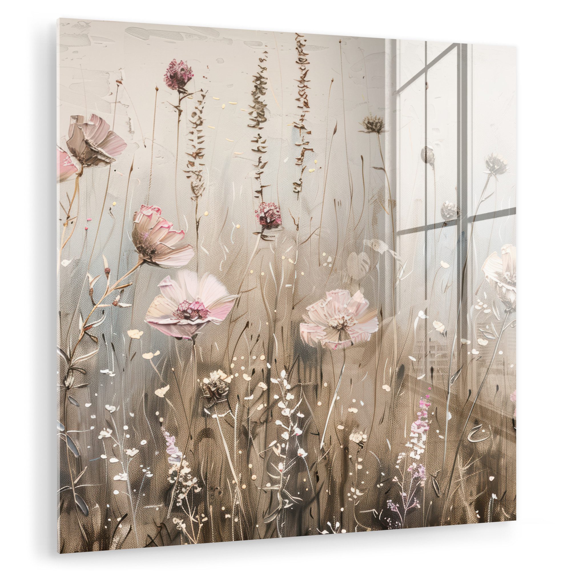 MuchoWow Acrylglasbild Blumen - Rosa - günstig online kaufen