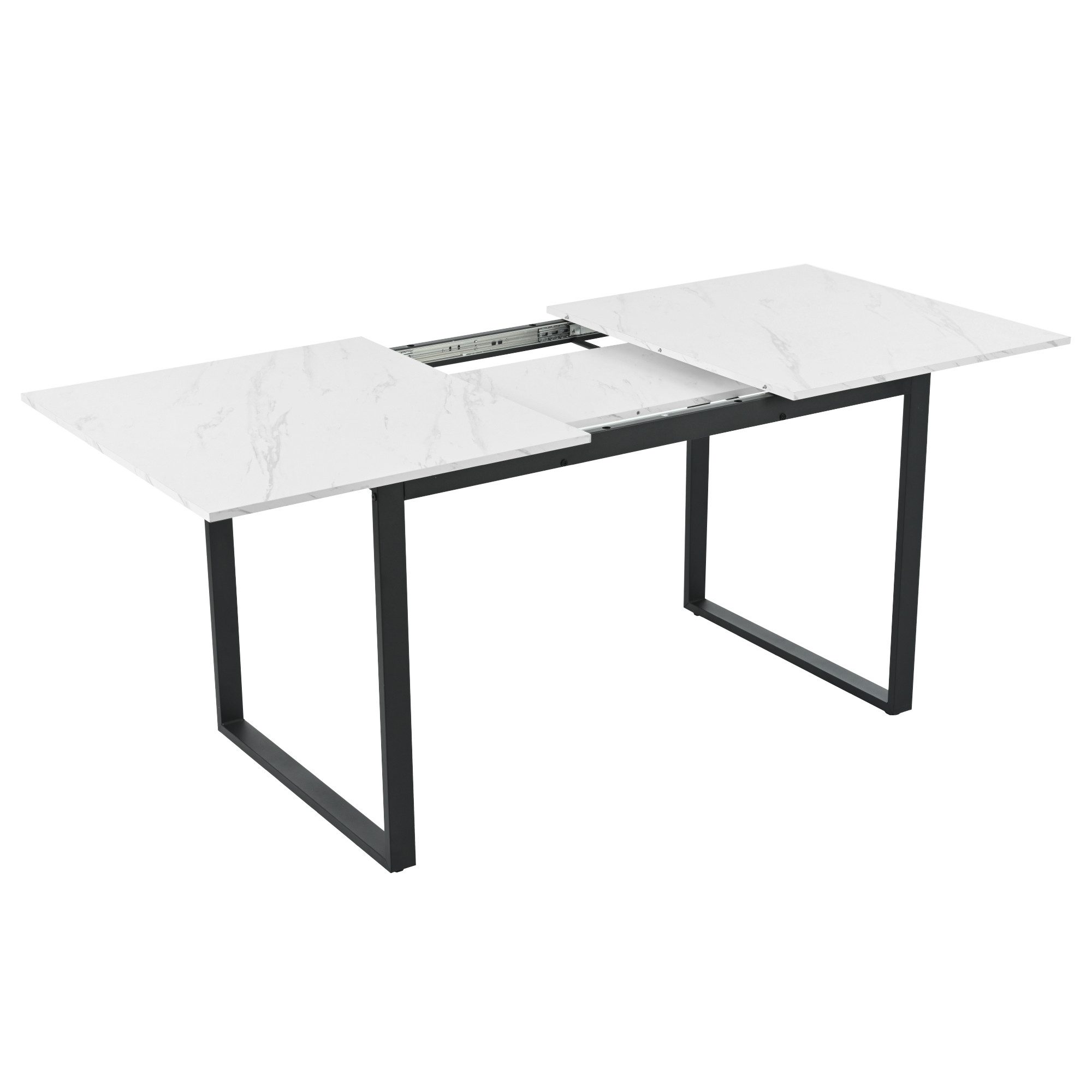 Odikalo Esstisch Teleskoptisch Vierkantrohrbeine MDF Tischplatte 140/180x80x75cm