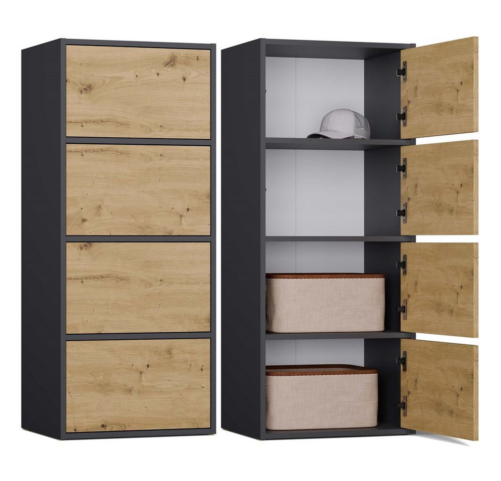 MAGOWA Kommode ALMA moderne Kommode mit TIP-ON System (perfekt kombinierbar), Höhe: 119 cm - Breite: 50 cm - Tiefe: 40 cm