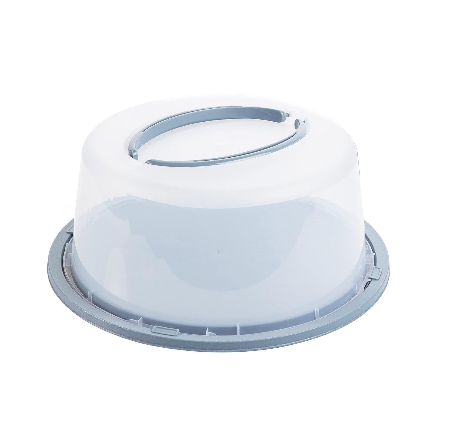 WestCraft Kuchentransportbox Tortenglocke Kuchen-Transportbox Tortenständer mit Deckel + Tragegriff, BPA-freier Kunststoff, (2-tlg), 34 cm Kuchen Transport mit Klickverschluss für Feier, Cathering usw.