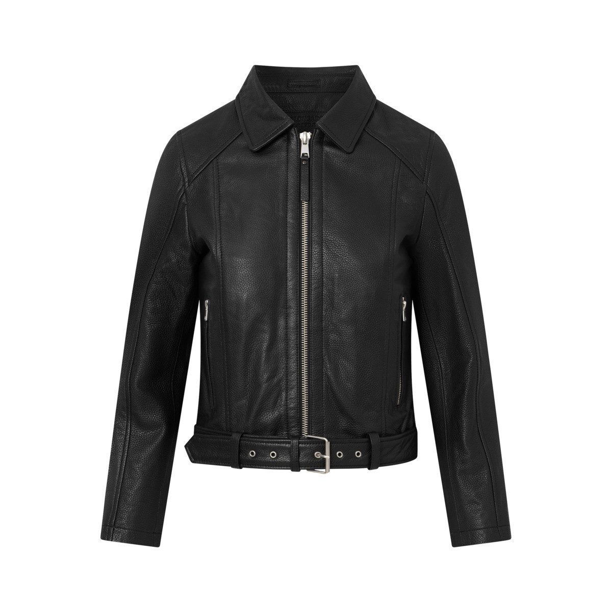 Bolongaro Trevor Lederjacke Faye Belted Zip Through Damen Bomberjacke, Freizeitjacke, Blazer, Pufferjacke, Übergangsjacke