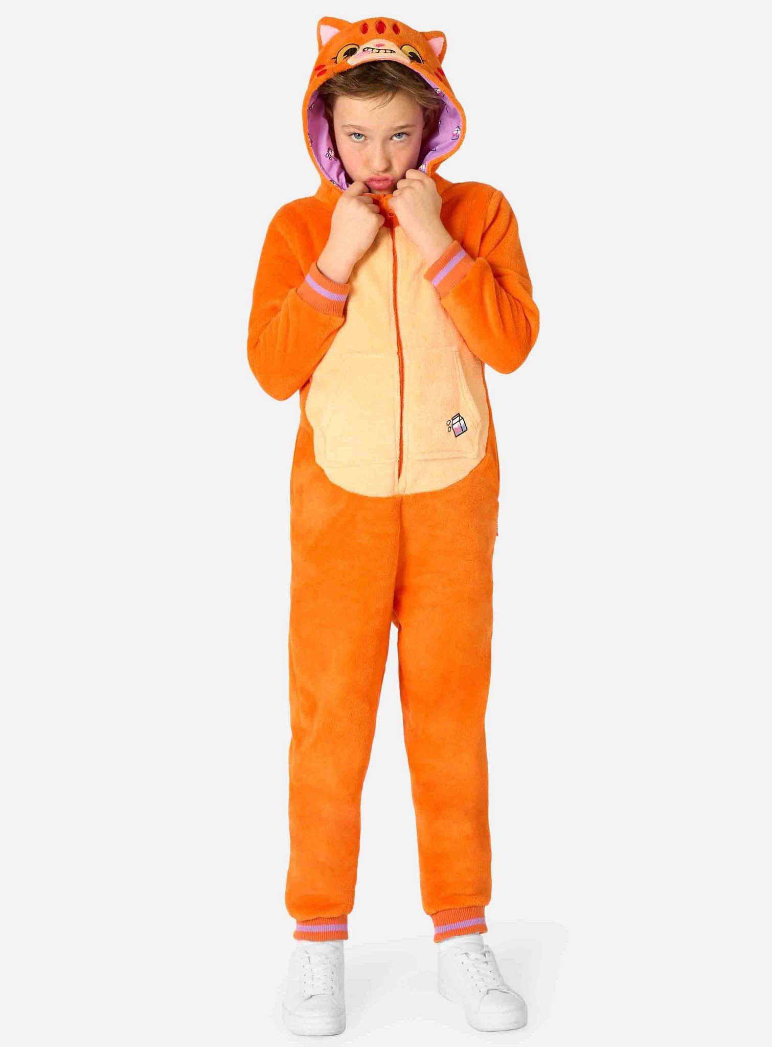 Kostüm Rote Katze Onesie für Kinder