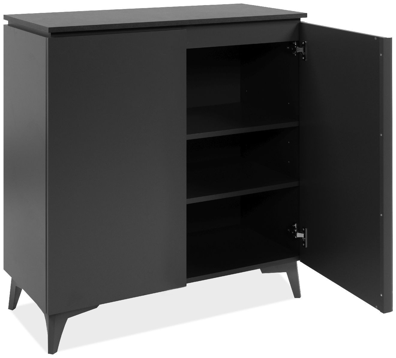 Finori Kommode, Schiefer dunkel, anthrazit, Modern, MADE IN GERMANY, 88 x 92 x 40 cm