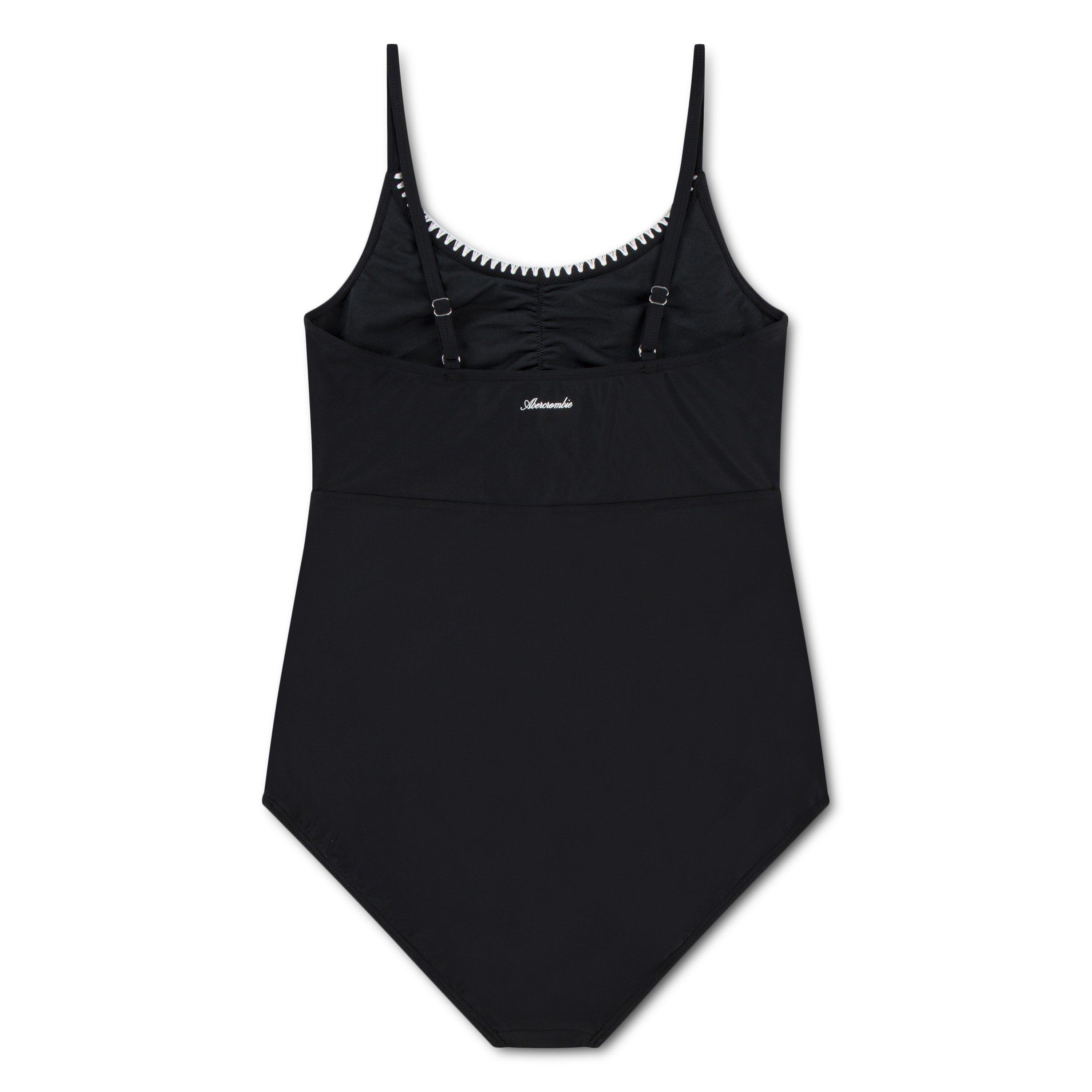 Abercrombie Kids Badeanzug AFG CINCHED CUTOUT 1 PC SWIMSU mit Häkelkante und Logo-Print auf dem Rücken, für Girls