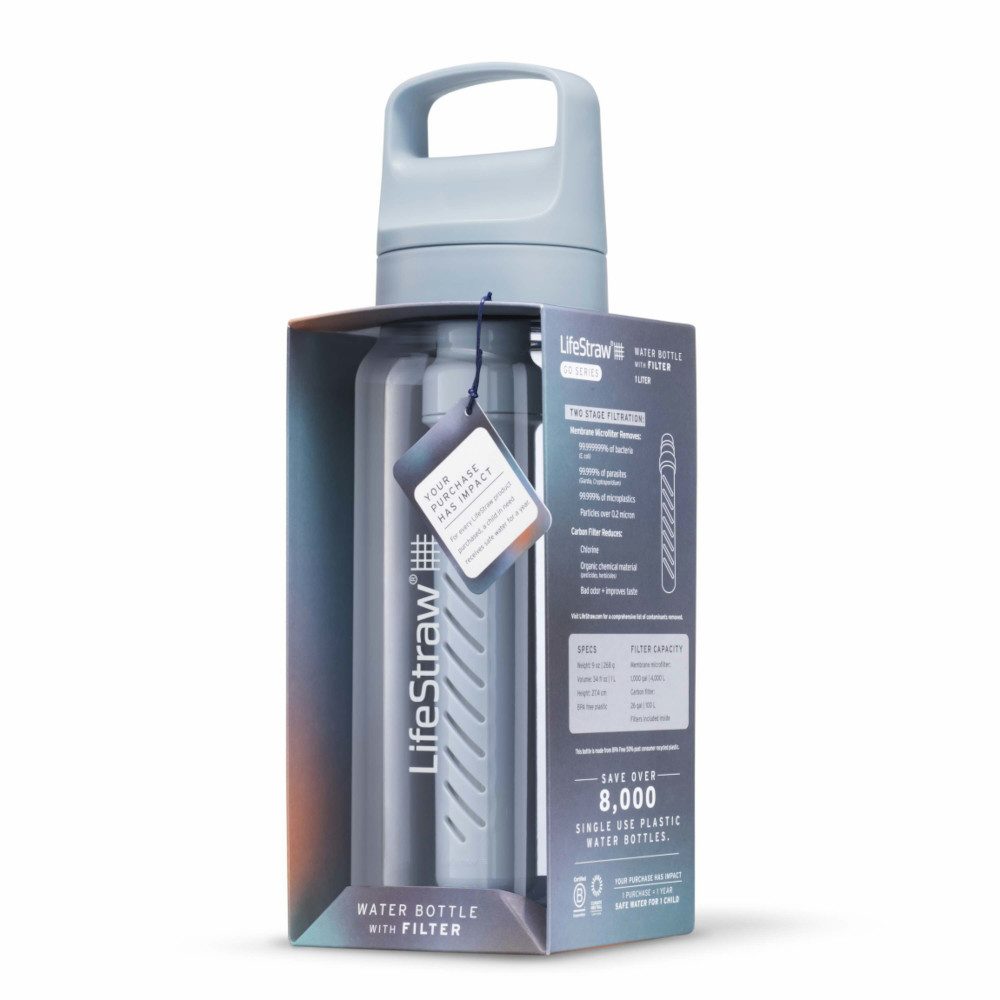 LifeStraw Wasserfilter LifeStraw Go 1-Liter Outdoor-Wasserfilter (icelandic blue)