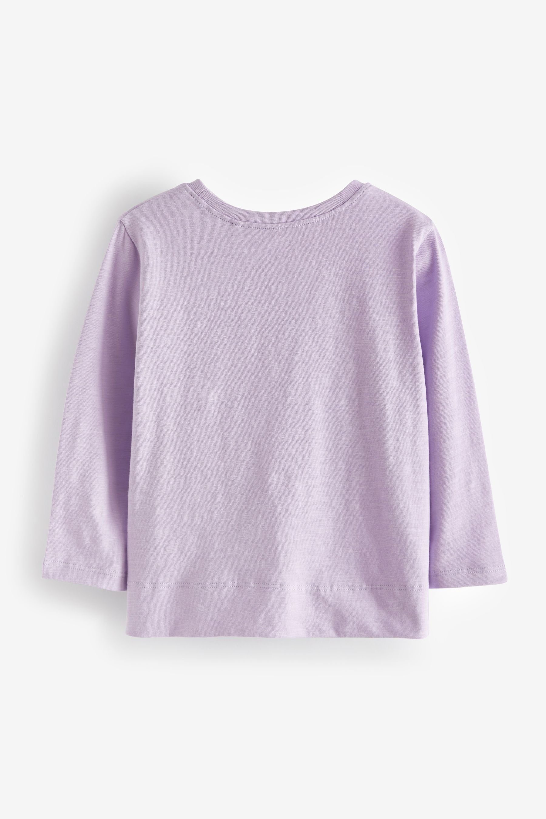Sleeve Purple T-Shirt Next Front Twist Long Langarmshirt (1-tlg)