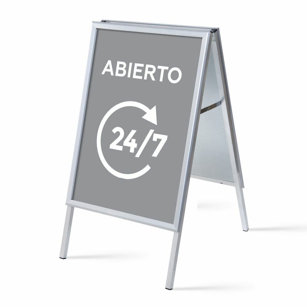 Standregal A1 - Komplett-Set - Abierto 24/7 Spanisch - Grau/Schwarz