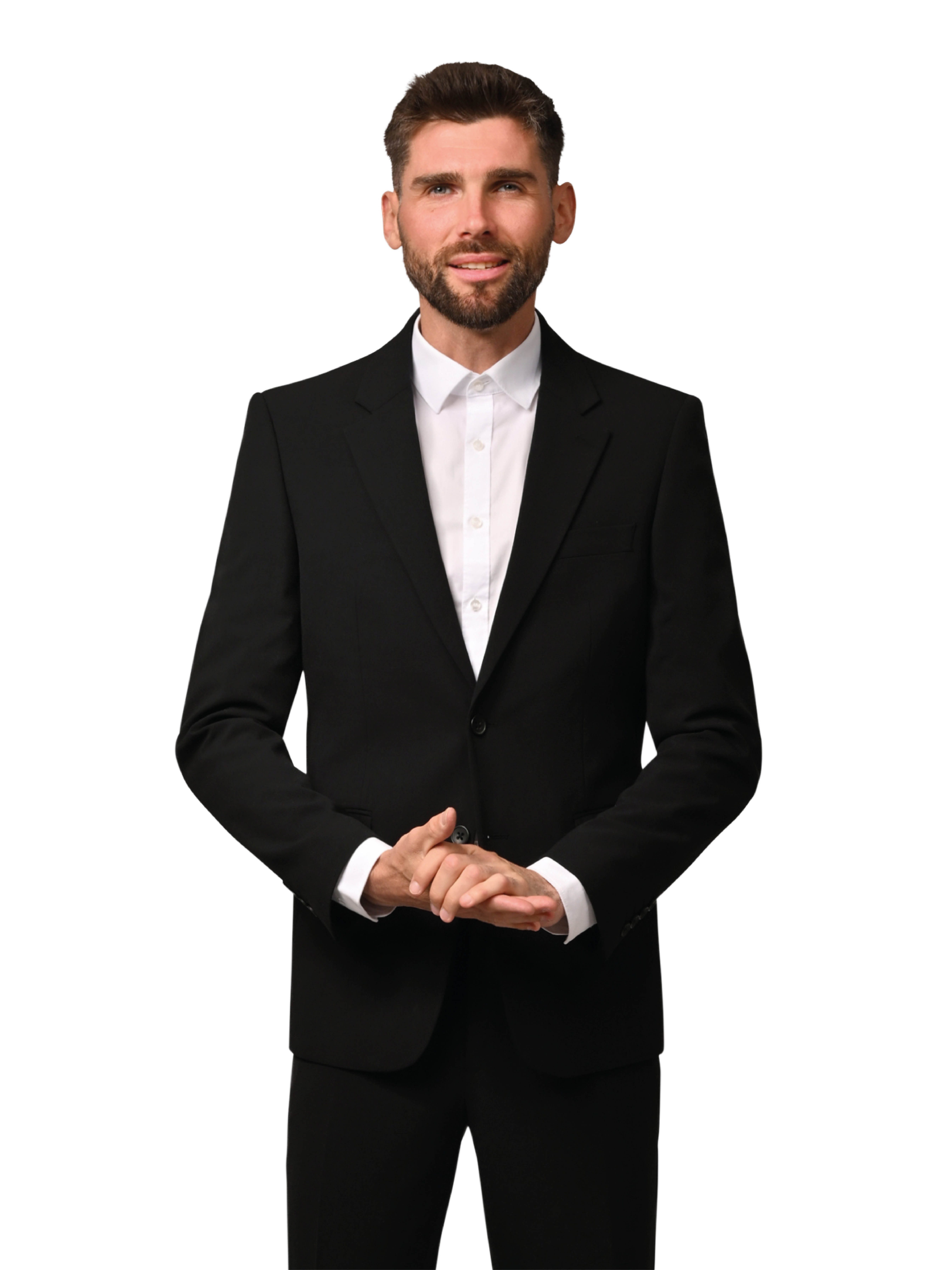 Hirschthal Anzugsakko Herren 2-Knopf Business Sakko Slim-Fit in eleganten Design, mit Kleidersack