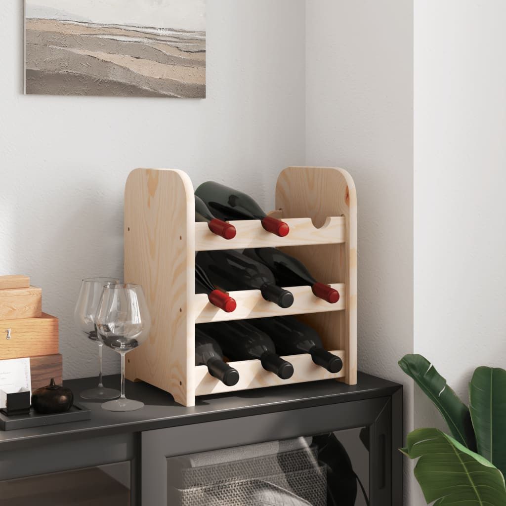 vidaXL Weinregal Weinregal 33x25x37 cm Massivholz Kiefer, 1-tlg.