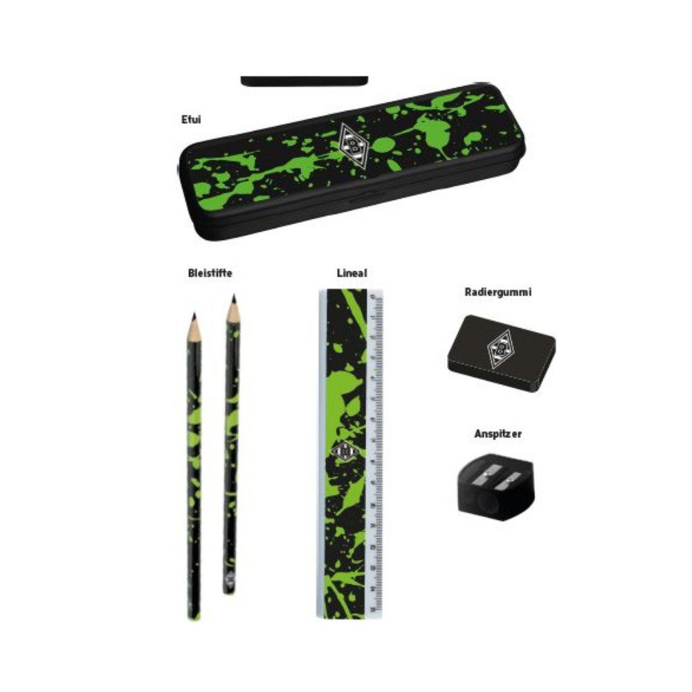 Borussia Mönchengladbach Schulheft Borussia M´Gladbach Schulset "Colour Spots" 6 tlg.
