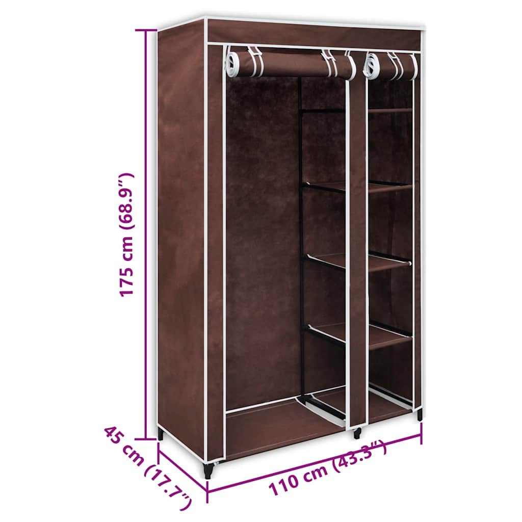 vidaXL Stoffschrank Stoffschränke 2 Stk. Braun (1-St)