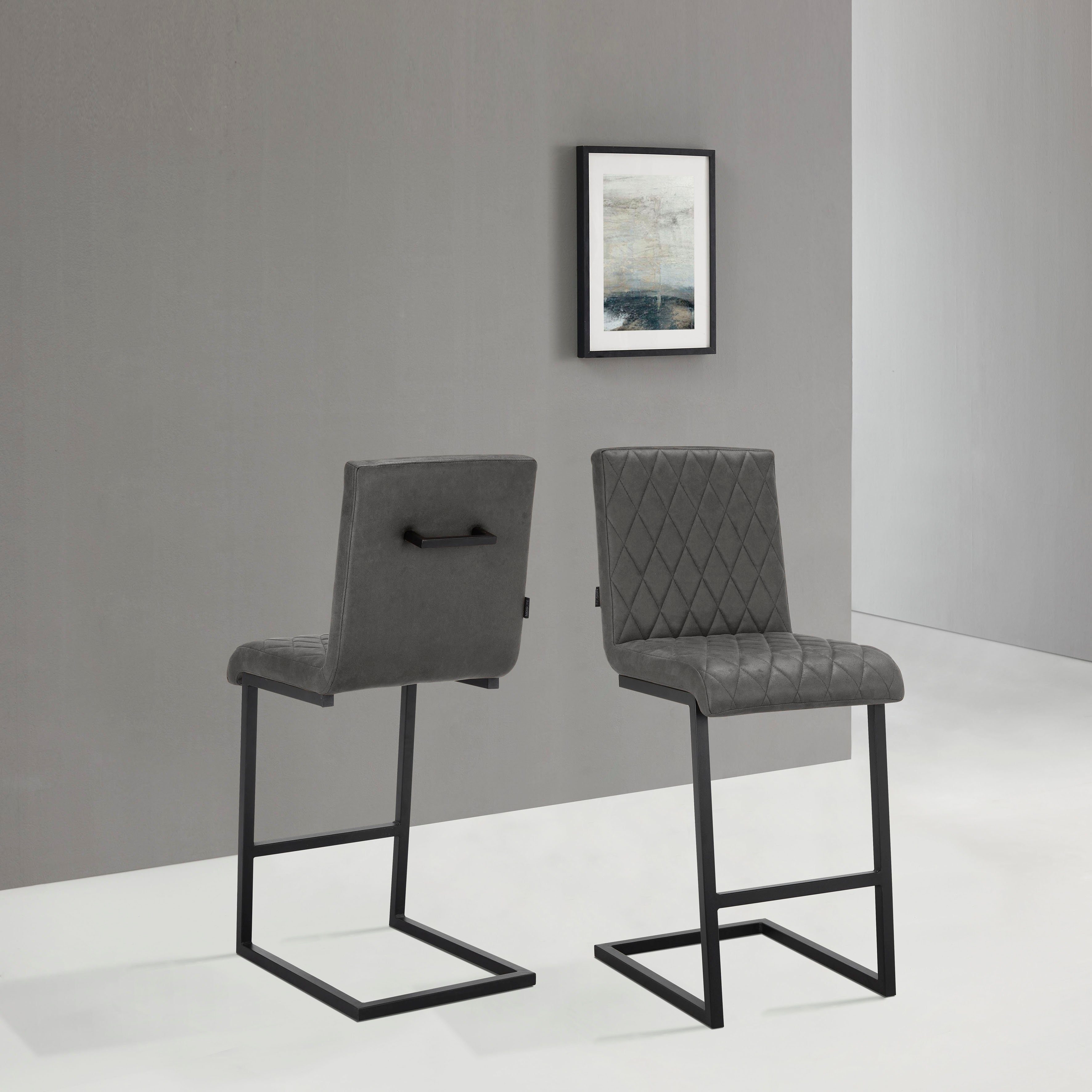 INOSIGN Bistrostuhl Janelle (2 St), Sitz und Rücken gepolstert, Nähte am Sitz und Rücken, Sitzhöhe 65 cm