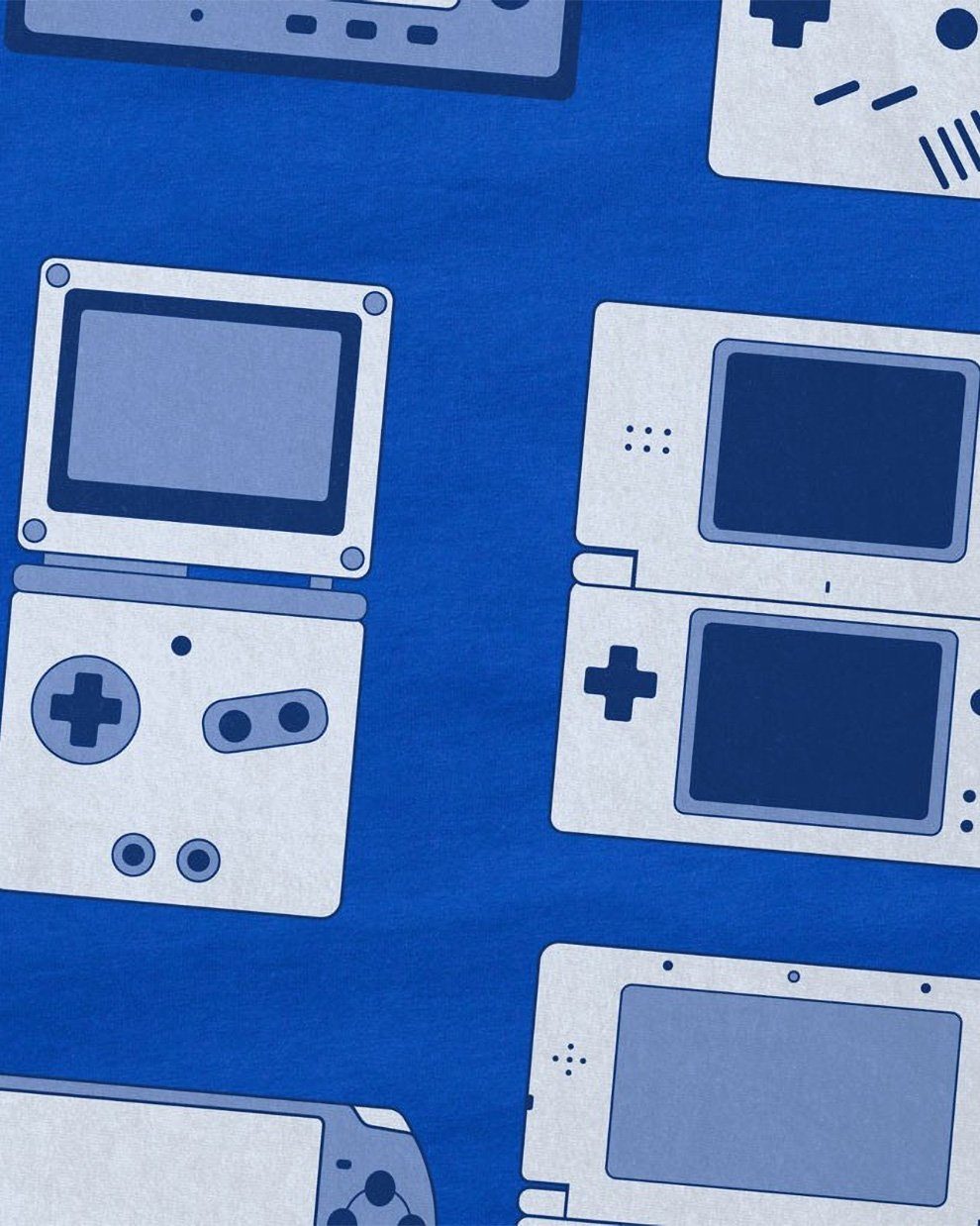 Print-Shirt videospiel controller T-Shirt blau style3 Konsole Handheld Herren spielekonsole