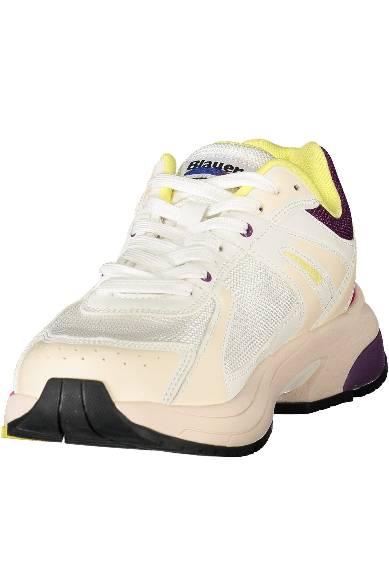 Blauer Sneaker Damen-Sportschuh Weiß mit Kontrasten &