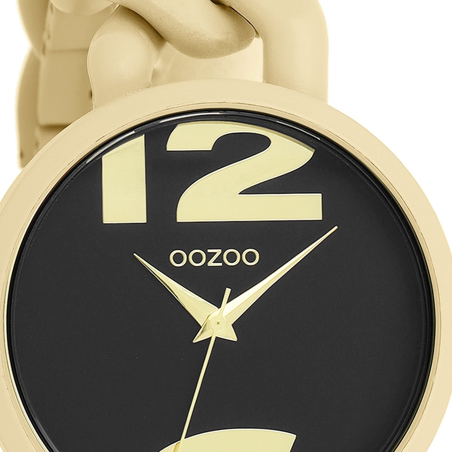Kunststoffarmband, Analog, Damen rund, OOZOO Damenuhr 40mm) (ca. groß Fashion-Style Oozoo Armbanduhr Quarzuhr Timepieces