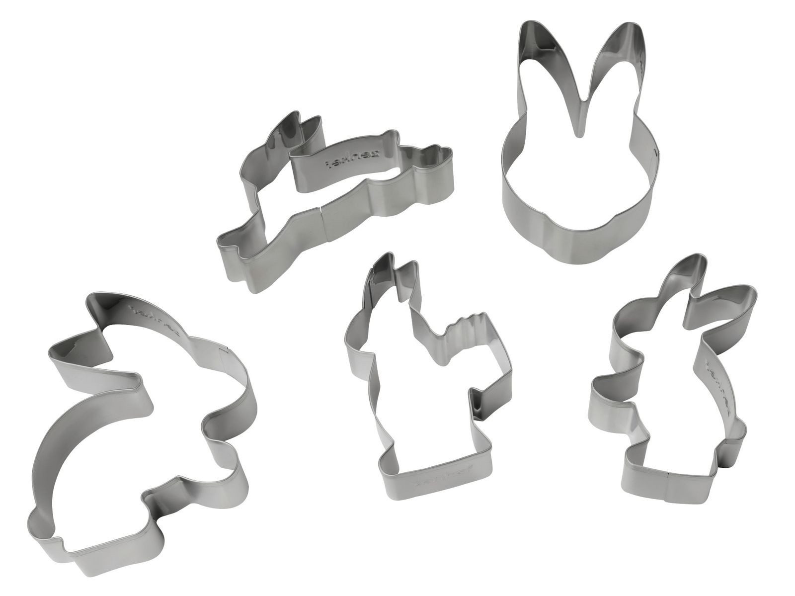Zenker Ausstechform Zenker 5-tlg. Ausstecher Set Osterhase Ausstechform Keksausstecher