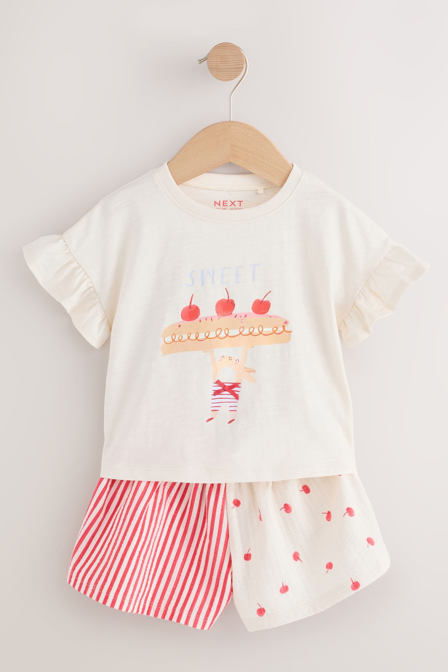 Next Shirt & Shorts Kurzärmeliges T-Shirt und Shorts im Set (2-tlg)