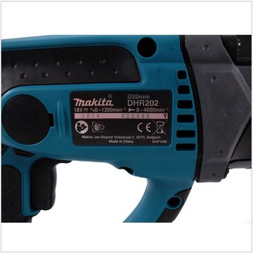 Makita Schlagbohrmaschine DHR 202 ZE Akku Kombihammer 18V 2,0J SDS Plus Solo in Makpac - ohne A