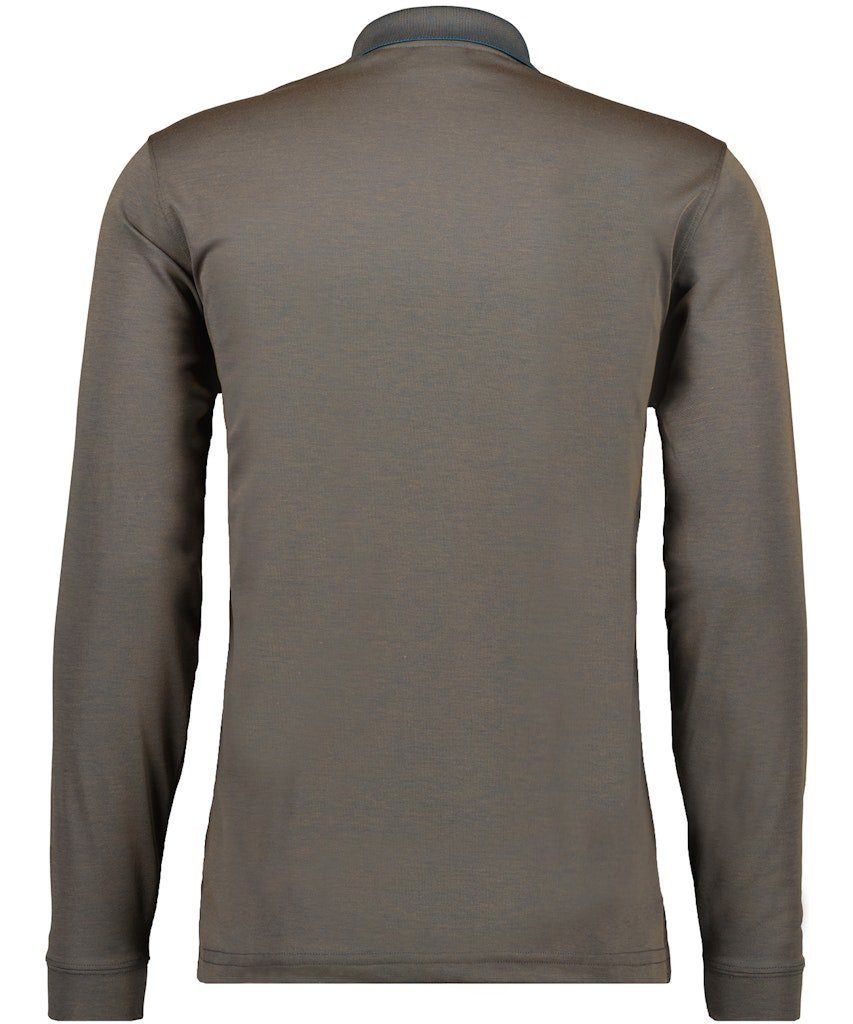 knit He.Polo zip / Ragman TAUPE RAGMAN LS T-Shirt DARK 867 Polo / soft