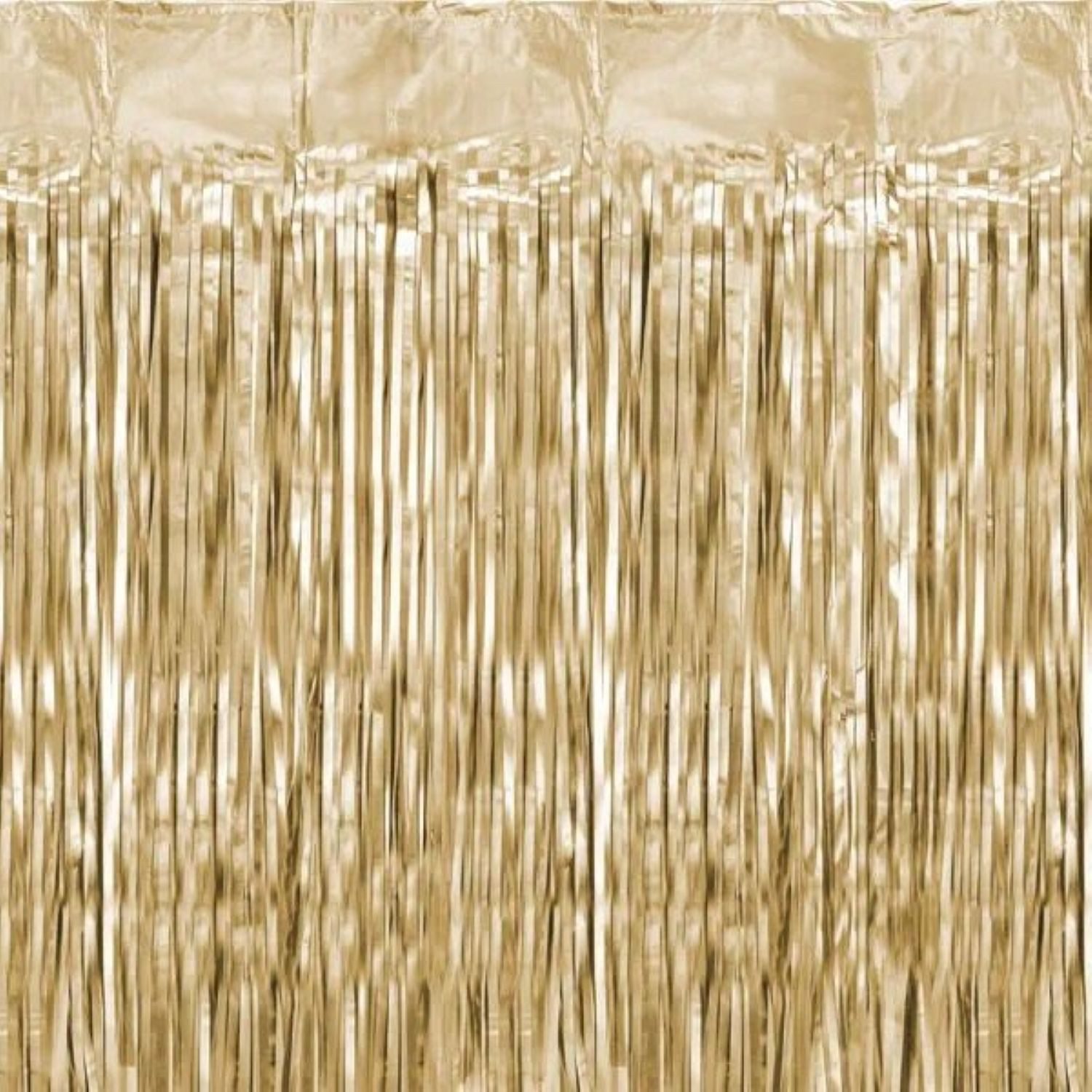partydeco Hängedekoration Türvorhang Lametta 100x200cm, Luxusgold