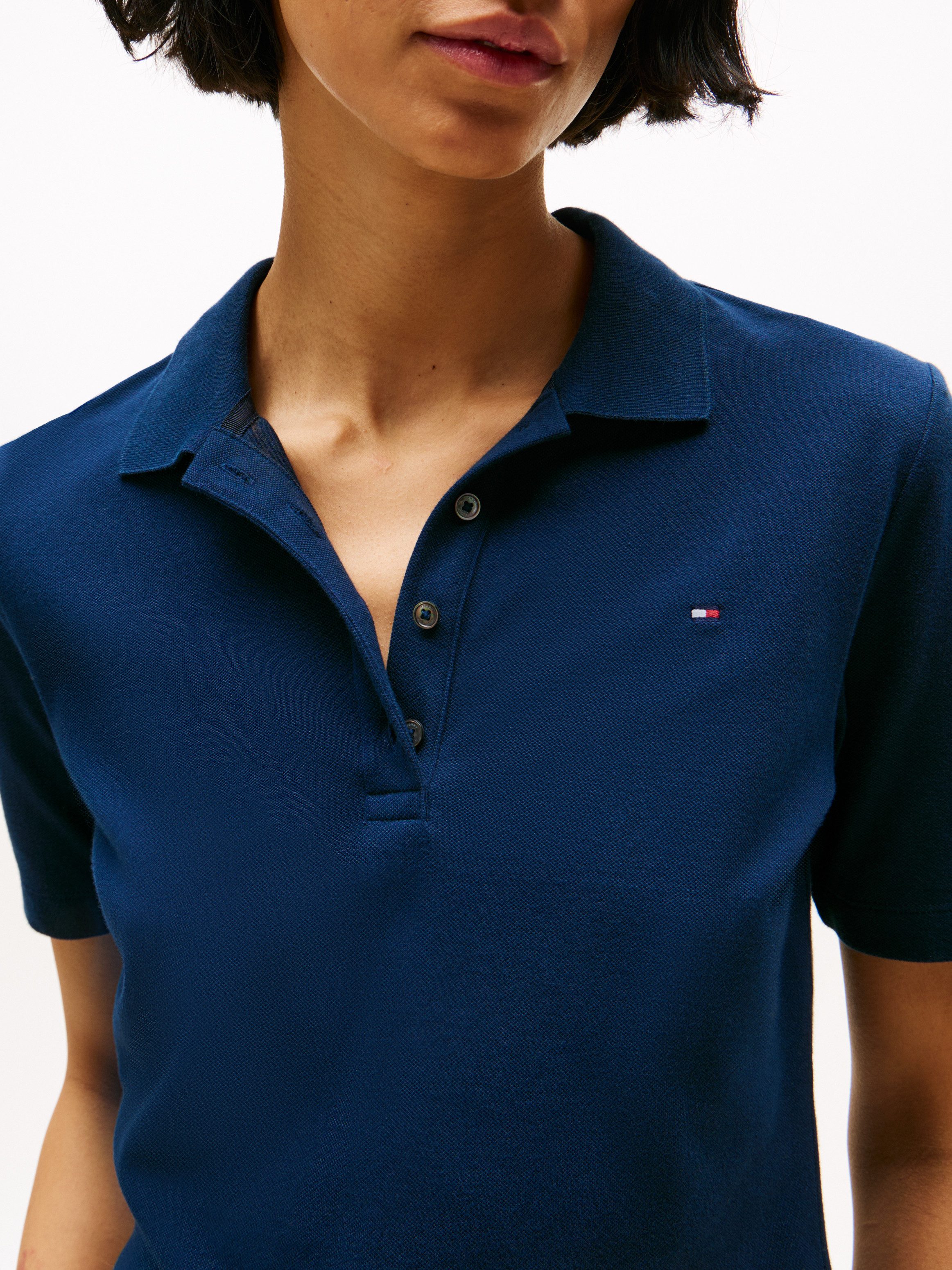 Tommy Hilfiger Poloshirt 1985 REG PIQUE POLO mit Logo-Stickerei, Seitenschlitze, Regular Fit