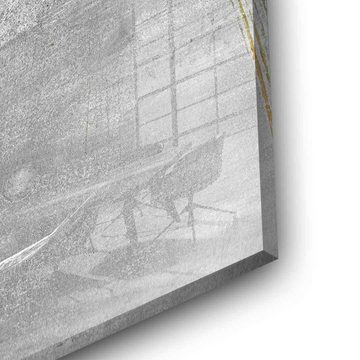 DOTCOMCANVAS® Acrylglasbild Silent Dancer - Acrylglas, Acrylglasbild beige orange moderne abstrakte Kunst Druck Wandbild
