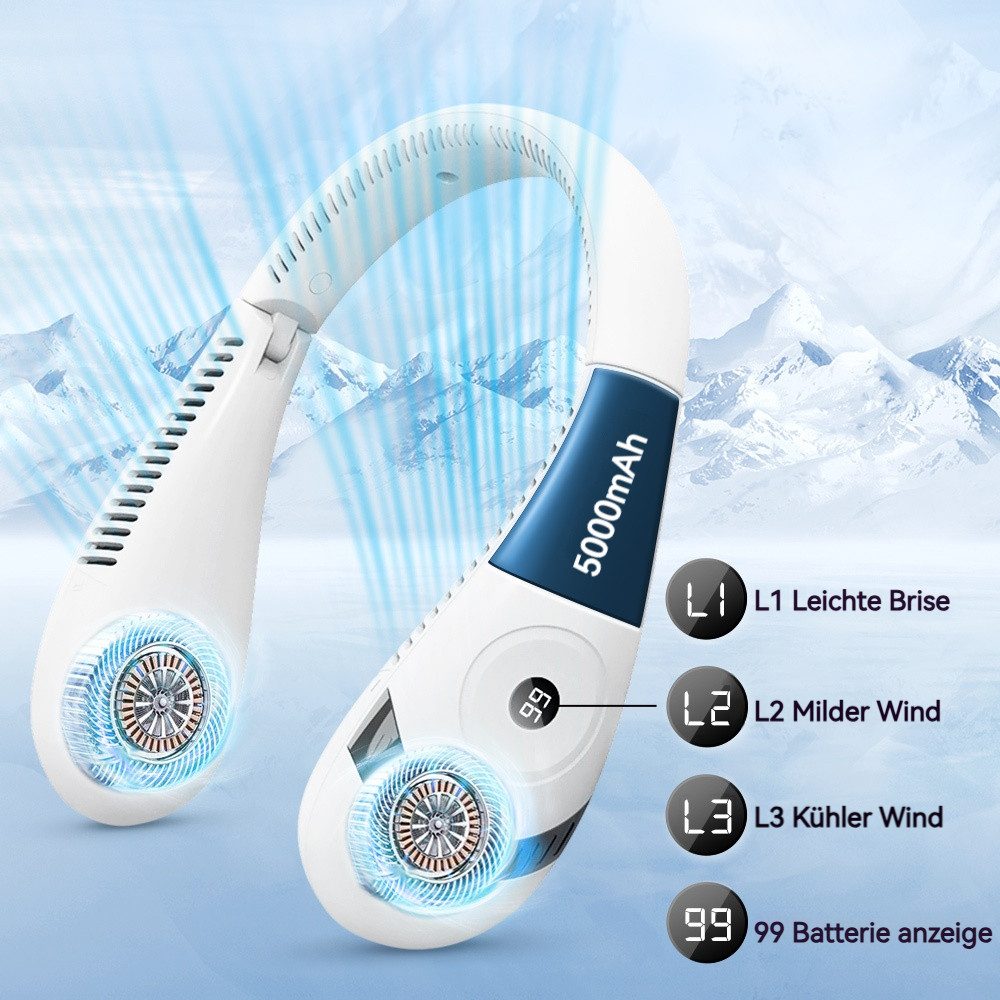 BlingBin Umhängeventilator Nackenventilator, USB Ventilator, Faltbarer günstig online kaufen