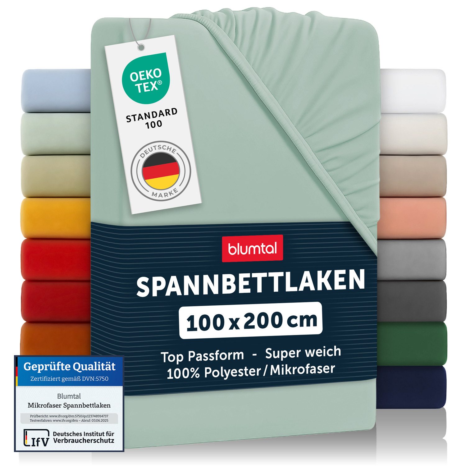 Blumtal Spannbettlaken Bettlaken aus Mikrofaser, Mikrofaser, Gummizug: rundum, (2 Stück)