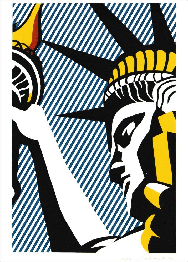 Postkarte Kunstkarte Roy Lichtenstein "I love Liberty"