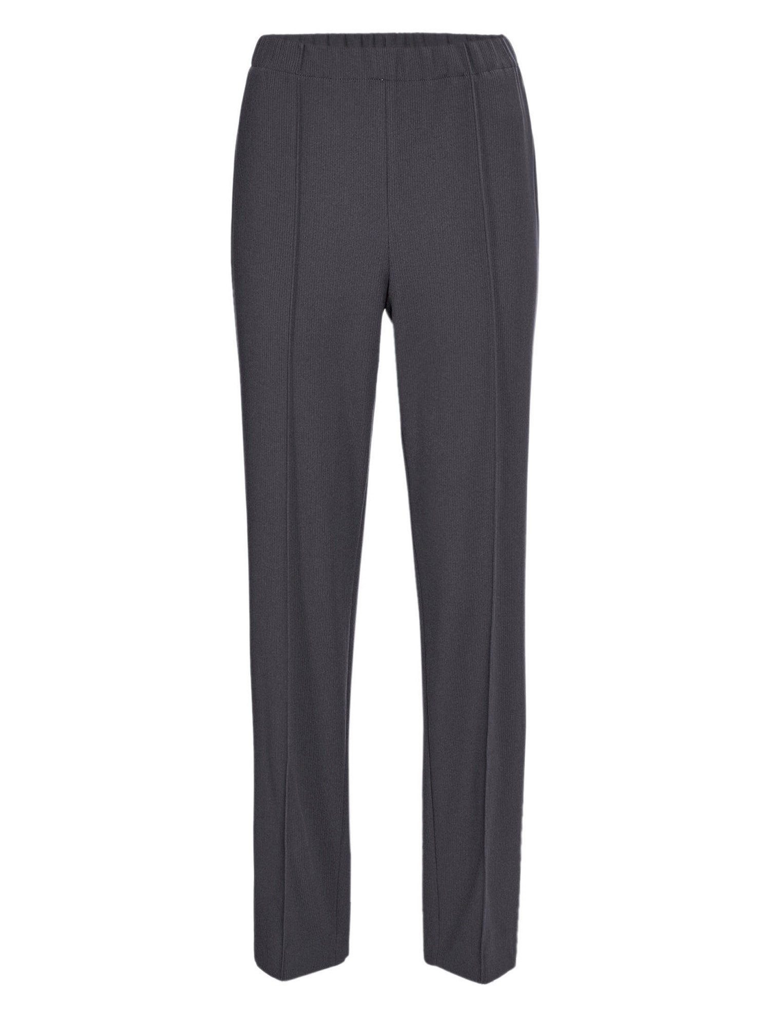 GOLDNER Schlupfhose Rippenhose mit Biesen Bequeme Stretchhose mit Schlupfbund und Knöchellänge