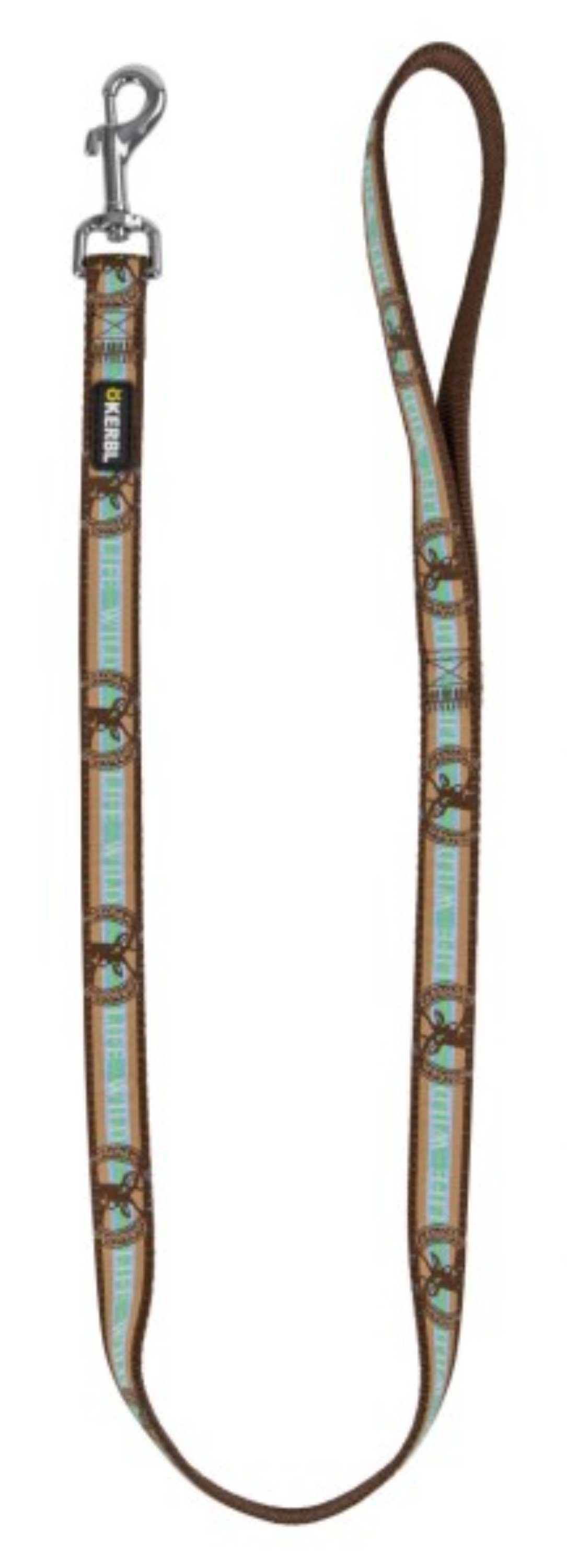 Kerbl Leine Leine Wild Life braun / türkis 100 cm 20 mm 80267, (1-tlg)